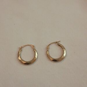 10K solid gold small hoop earrings